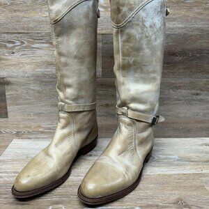 Frye Dorado Light Tan Leather Riding Boots (77559) Women's Size 7